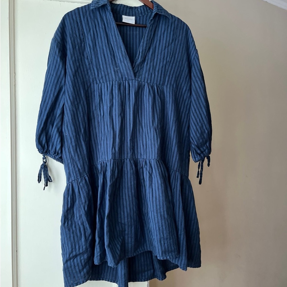 Free People Rue Stiic Navy Blue Oversize Dress XS S M L